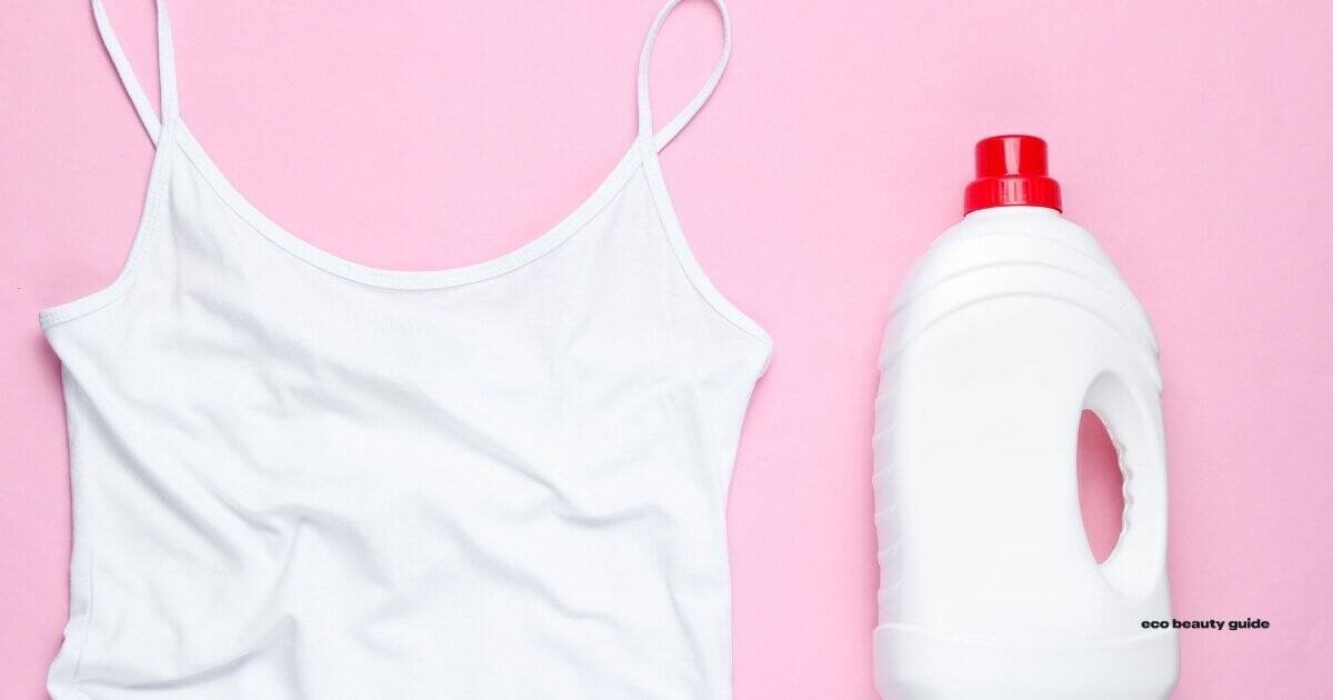 cruelty-free bleach and white shirt